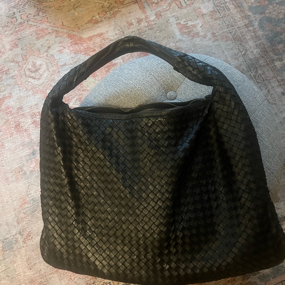 Black Tote Bag - bottega hobo intrecciato - Picture 3 of 8